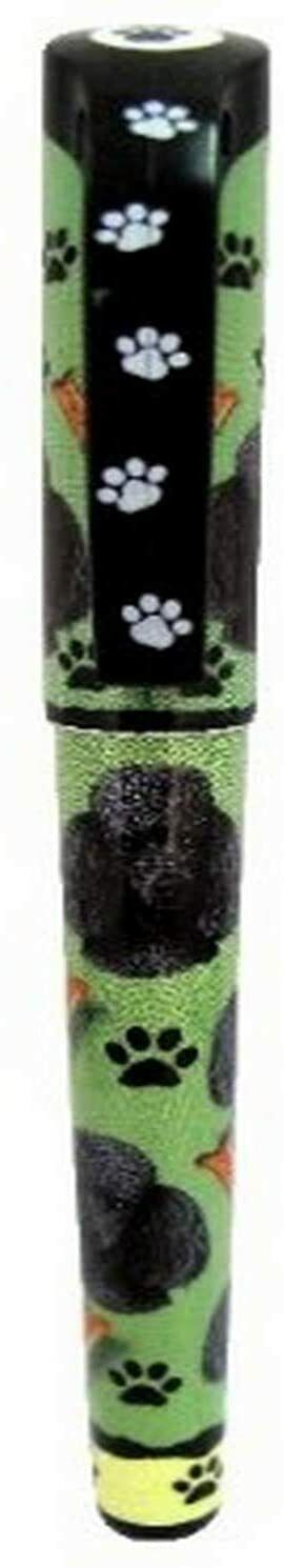 E&S Pets Black Poodle Pen Easy Glide Gel Pen, Refillable with A Perfect Grip