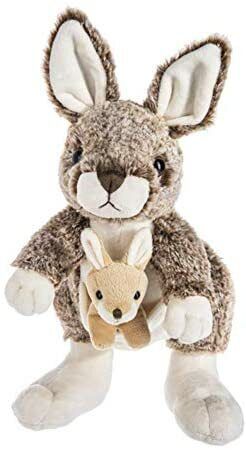 Ganz H14839 Mama Kangaroo and Baby Plush Stuffed Animal Toy, 13-inch Height