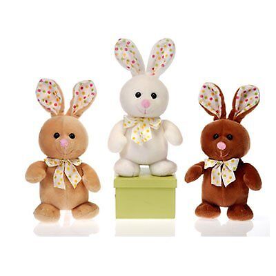 Standing Bunnies with Polka Dot Trim 8" By Fiesta - Set of 3