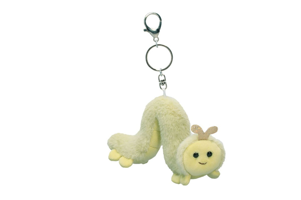 Douglas Toys Plush Stuffed Animal Backpack, Purse, Bag Charm, Inchworm, 6"