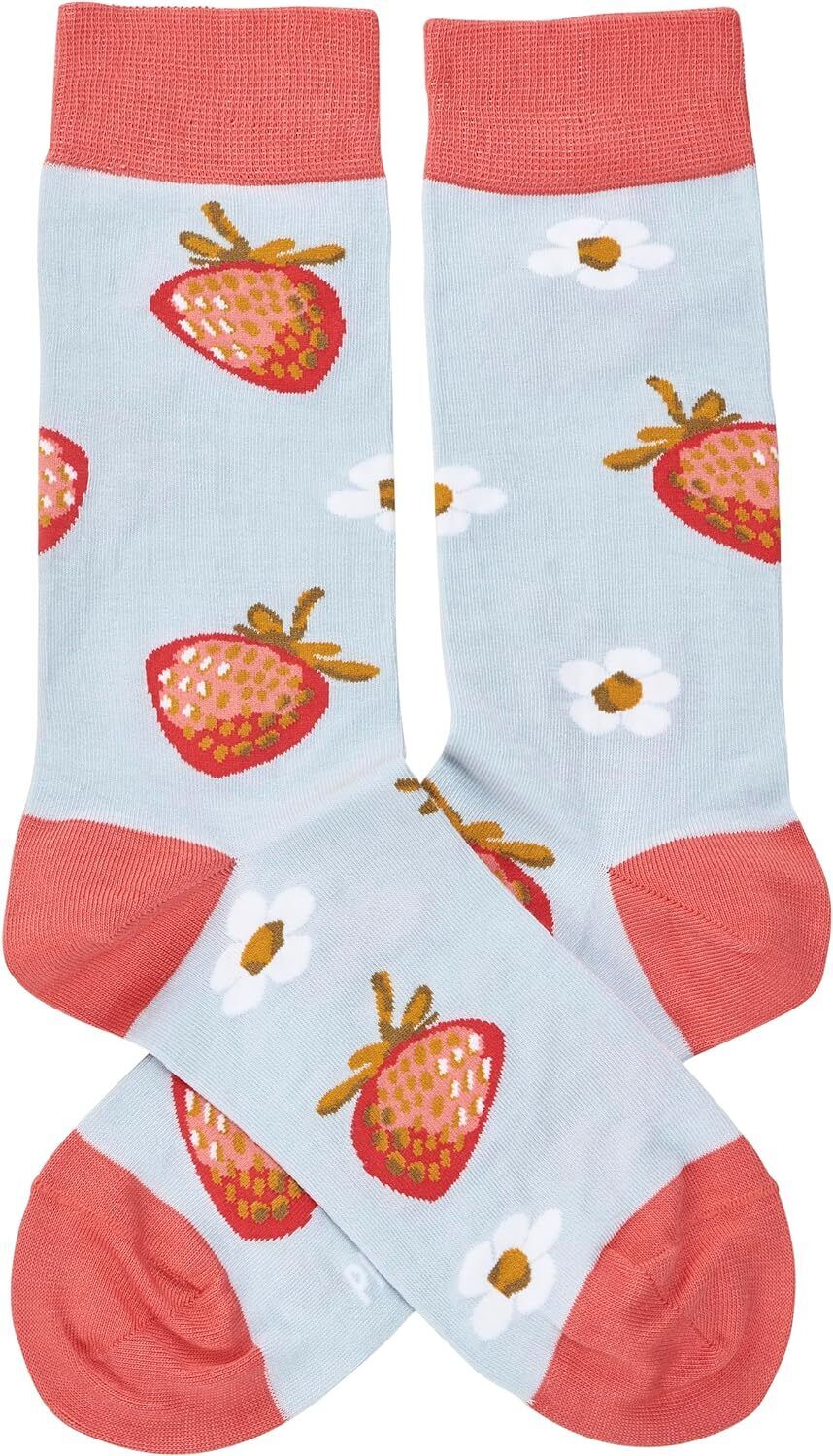Primitives by Kathy Socks - Strawberry Socks, One Size, Unisex