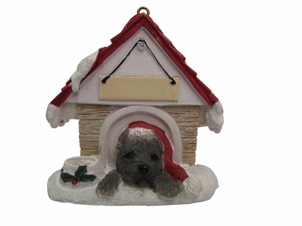 E&S Pets 35355-26b Blue Pitbull Doghouse Ornament