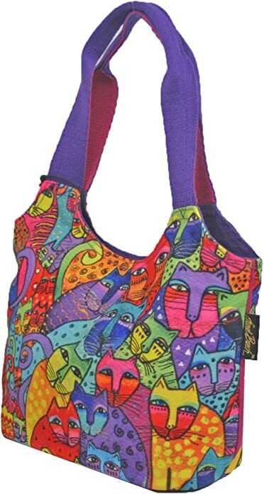 Laurel Burch Feline Tribe Small Scoop Tote Purse Handbag