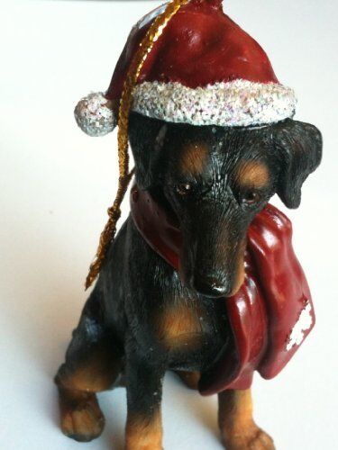 Littlegifts Doberman Snowflake Scarf Dog Holiday Christmas Ornament
