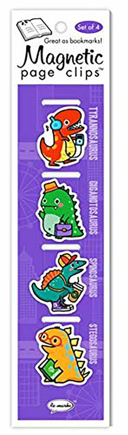 Re-marks Cute Dinosaurs Magnetic Page Clips