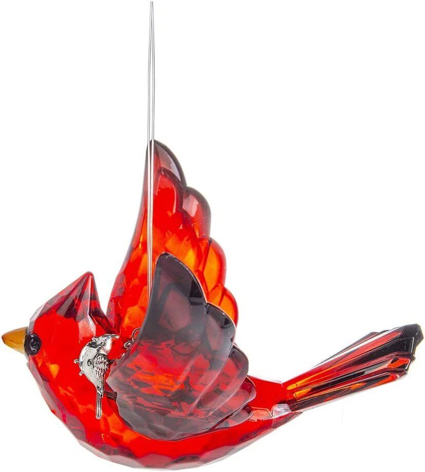 Ganz ACRY-743 Radiant Cardinal Ornament with Charm, 5-inch Length