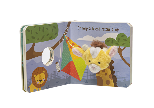 Baby Ganz Jamie Giraffe Finger Puppet Board Book, Ages 0+