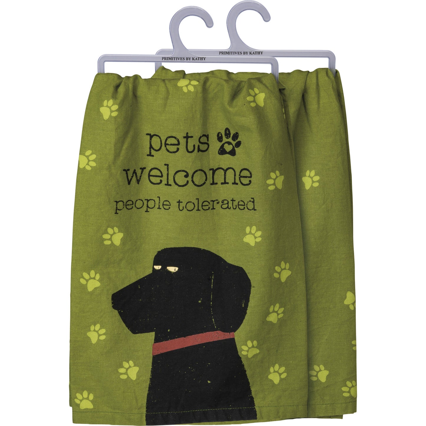Primitives by Kathy Dish Towel - Pets Welcome People Tolerated