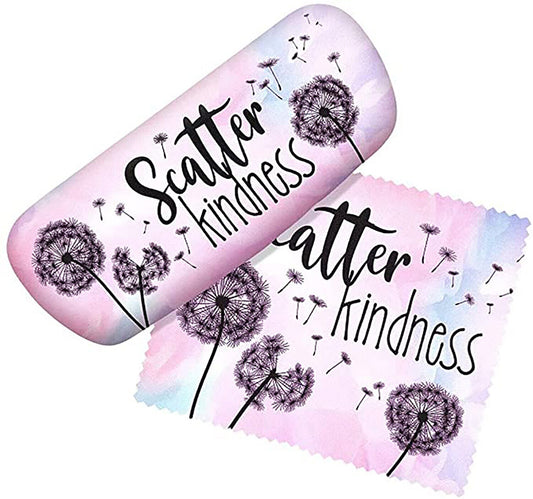 Spoontiques Padded Eye Glass Case and Lens Cloth - Scatter Kindness