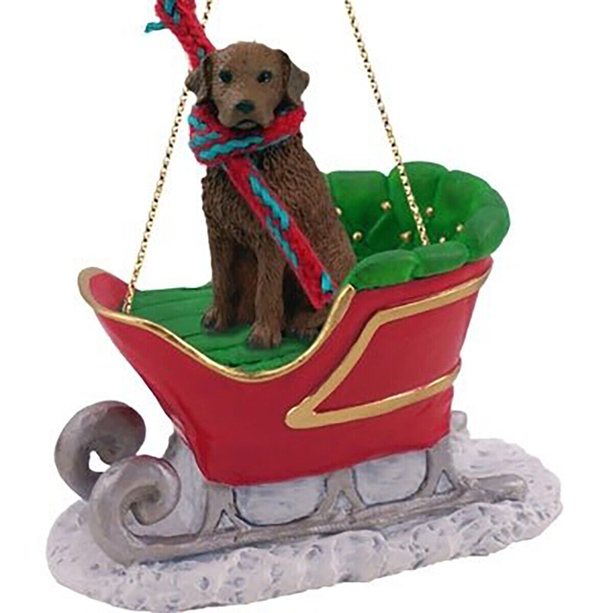 Conversation Concepts Chesapeake Bay Retriever Dog Sleigh Dog Holiday Ornament