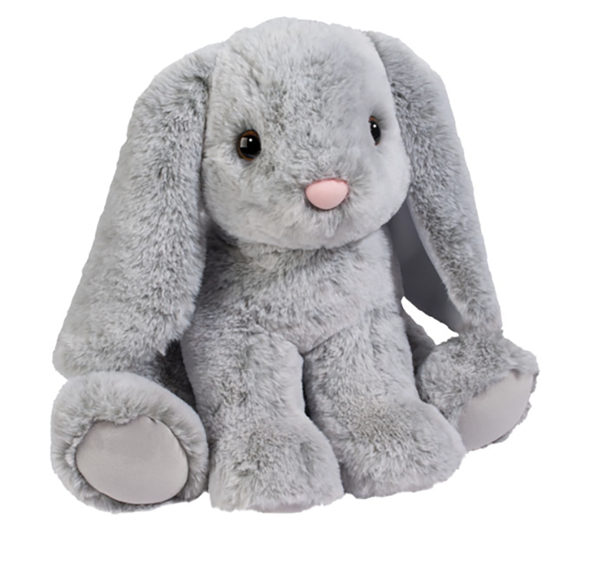 Douglas Stormie Soft Gray Bunny Softie Plush Stuffed Animal, 11" sitting