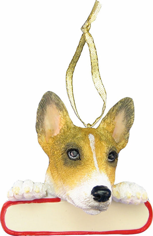 Basenji Ornament "Santa's Pals" With Personalizable Name Plate