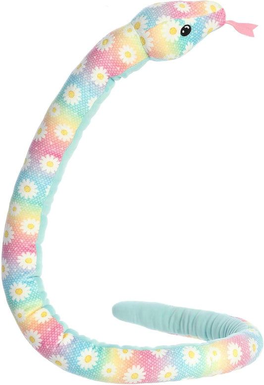 Aurora® Playful Snake Kusheez™ Daisy Rainbow Snake Stuffed Animal, 51 in