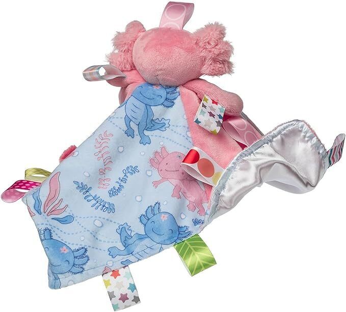Taggies Soothing Sensory Stuffed Animal Security Blanket, Lizzy Pink Axolotl