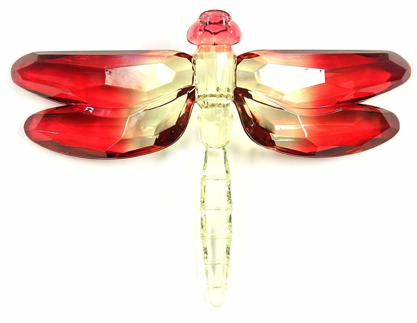 Crystal Expressions Acrylic 2 Tone Dragonfly Ornament/ Sun-Catcher (Red)