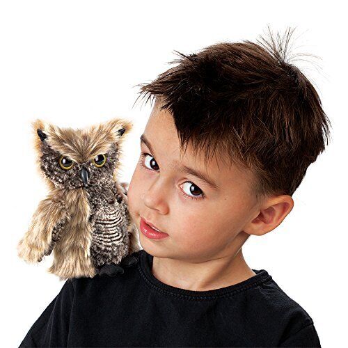 Folkmanis Screech Owl Puppet with Turning Head