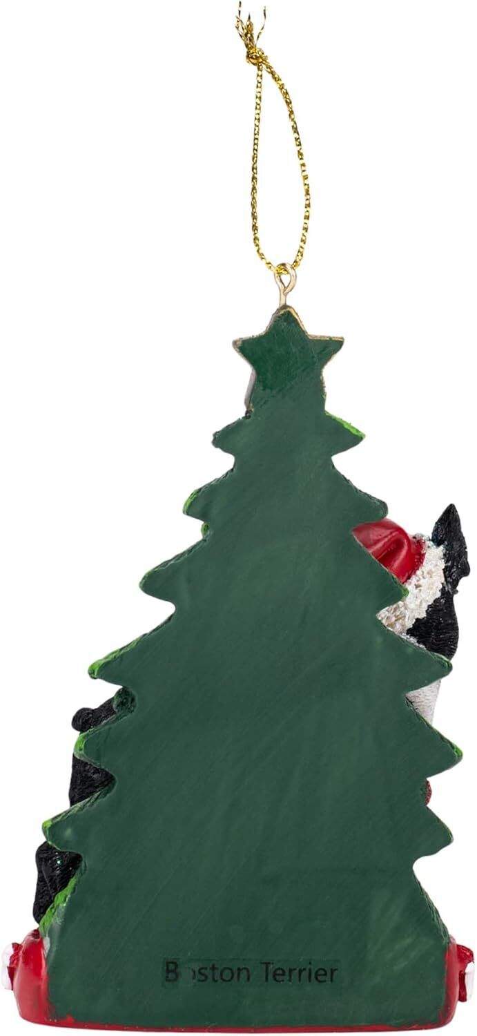 Kurt Adler Husky Dog With Santa Hat Christmas Tree Ornament, 4.25 "