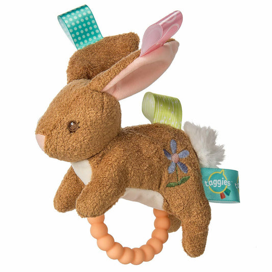 Mary Meyer Taggies Teether Baby Rattle, 6", Harmony Bunny