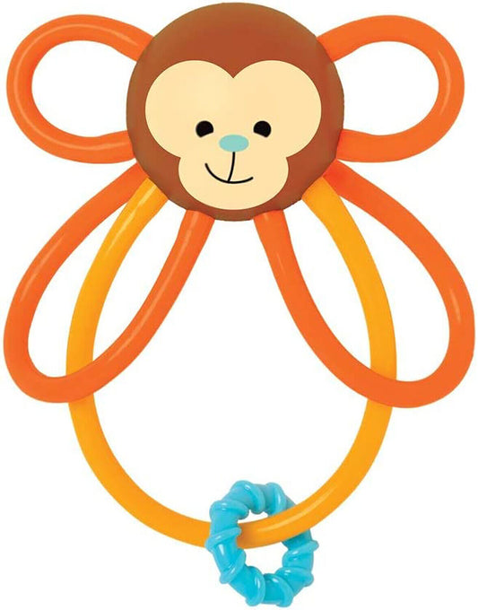 Manhattan Toy Winkel Monkey Rattle & Sensory Teether, 4"