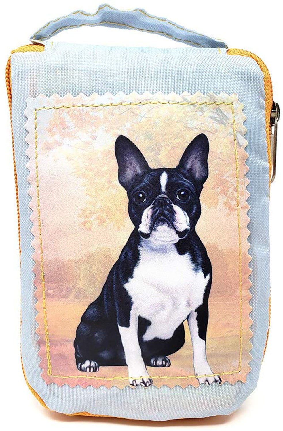 Boston Terrier Foldable Tote Bag - Waterproof - Zippered Market Tote
