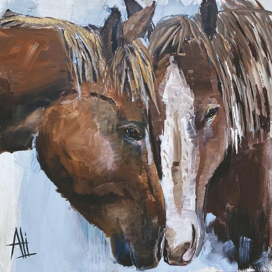 Paperproducts Design Frontier Horses Beverage/Cocktail Paper Napkins,5"x5"