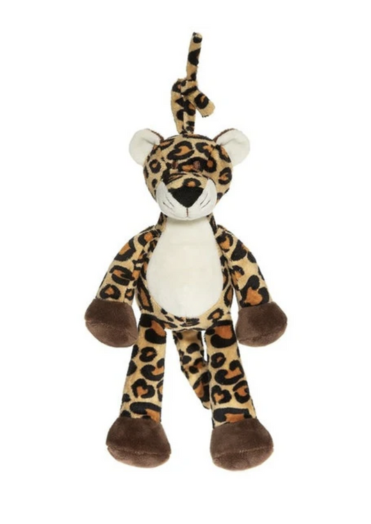 Teddykompaniet Diinglisar Leopard Plush Musical Pull Stuffed Animal Toy, 10"