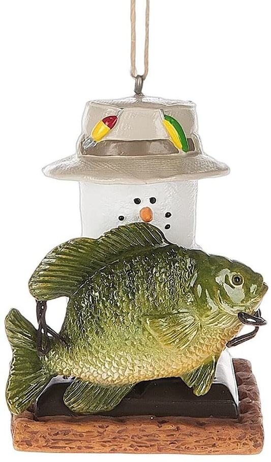 Midwest-CBK S'Mores S'mores with Fish Resin Decorative Holiday Ornament, 2.5"