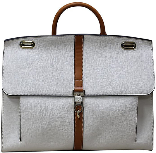 Simply Noelle Cobblestone Briefcase - Pearl