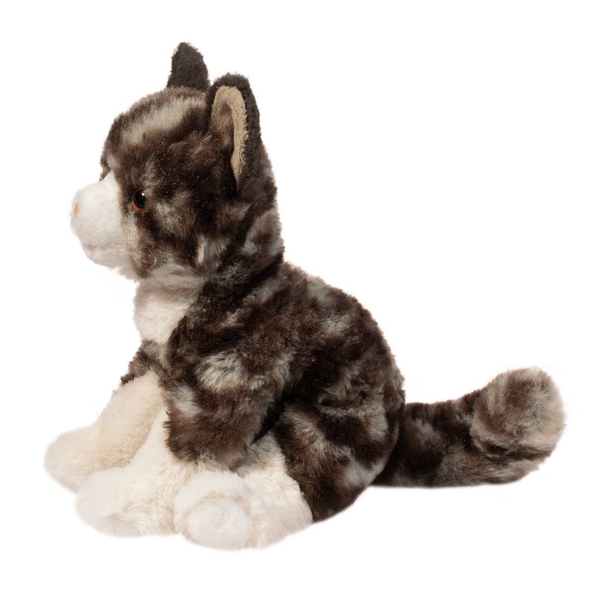 Douglas Trixie Soft Cat Softie Gray Brown and Cream Plush Stuffed Animal, 9"