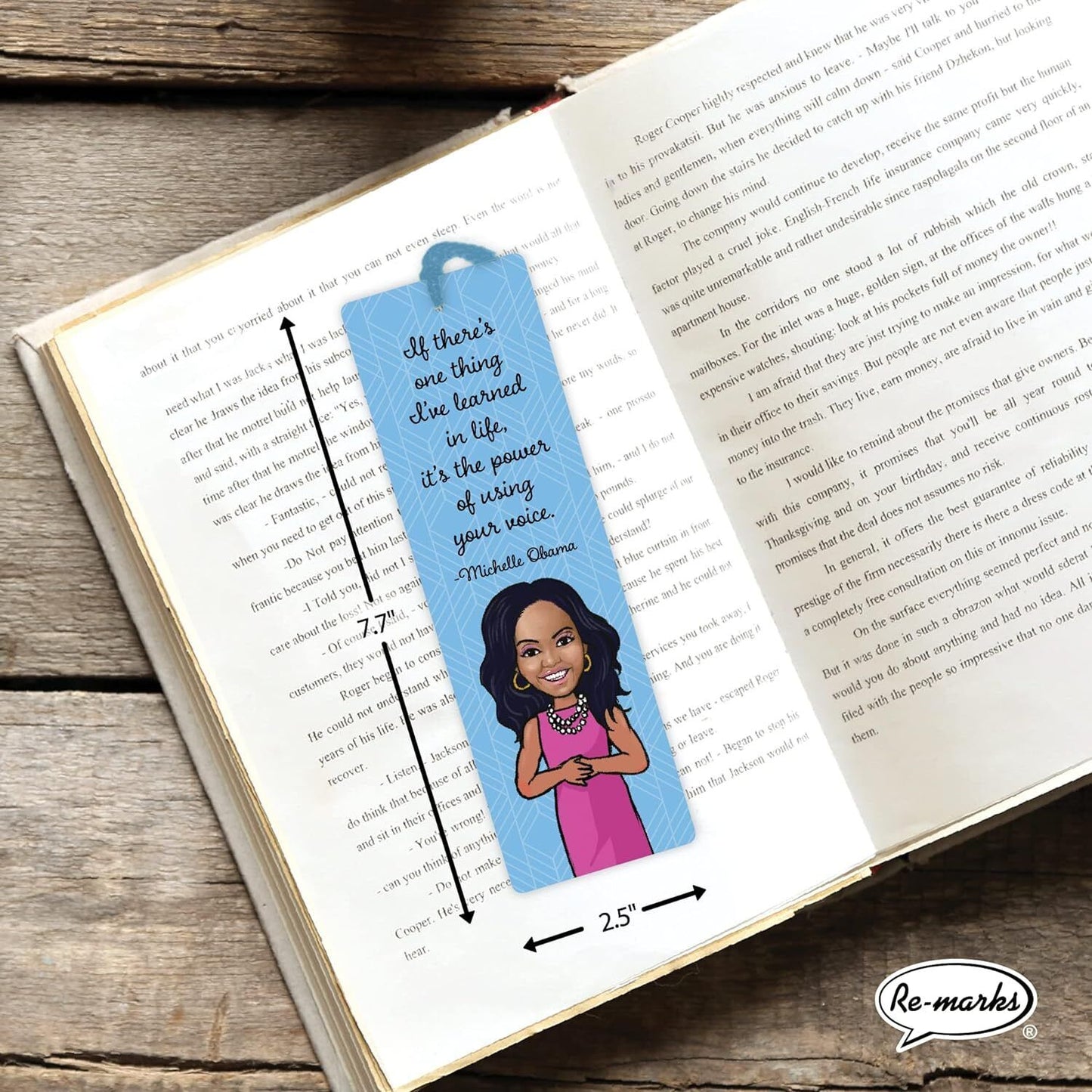 Re-marks GirlMarks Inspiring Women Tassel Bookmarks, Pack of 4