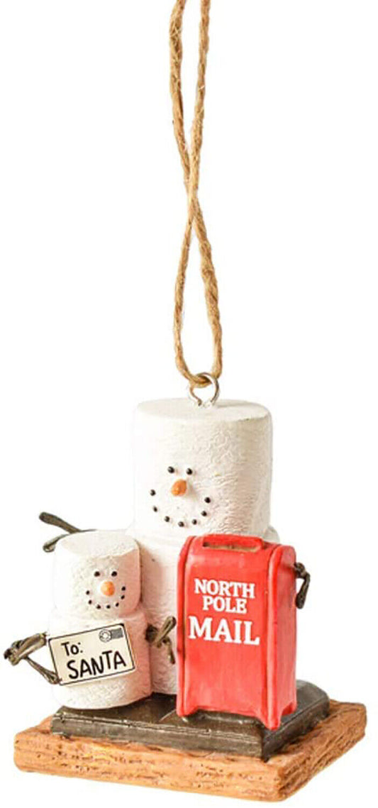 Ganz MX179681 S'Mores Letters to Santa Figurine Hanging Ornament, 2.5 Inches