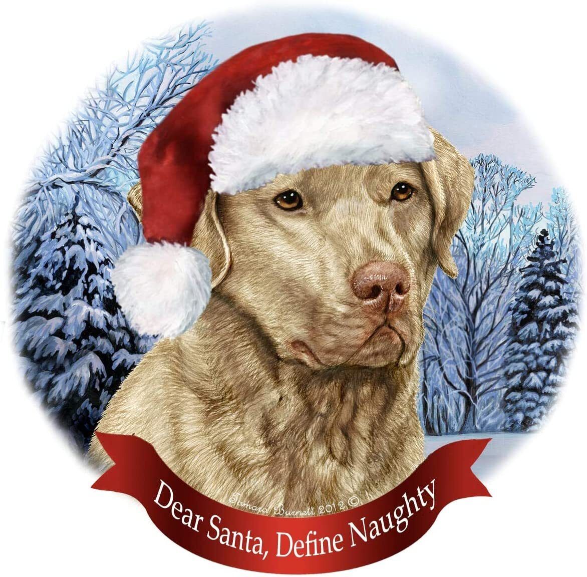 Holiday Pet Gifts Chesapeake Bay Retriever Dead Grass Porcelain Ornament