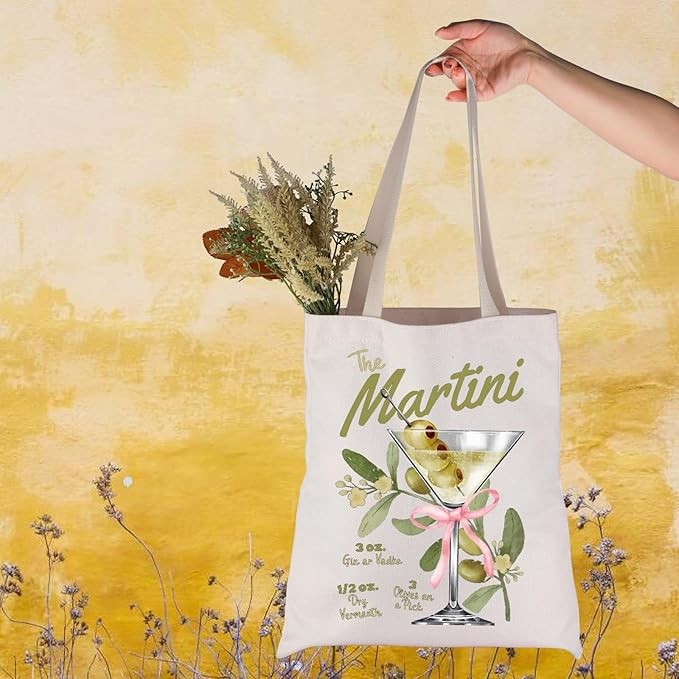 JNIAP Dirty Martini Tote Bag - Drink Themed Cocktail Lover Gift