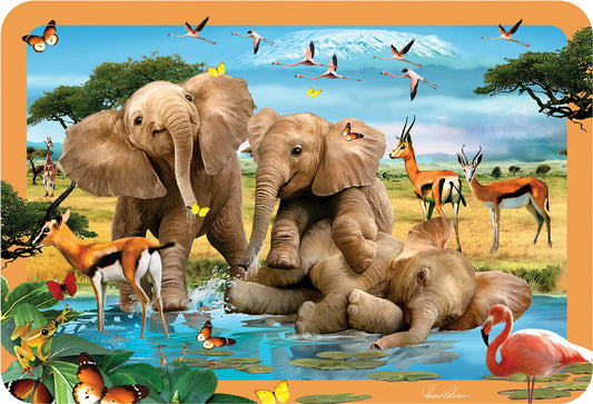 EuroGraphics Howard Robinson Elephants Selfie 3D Placemat