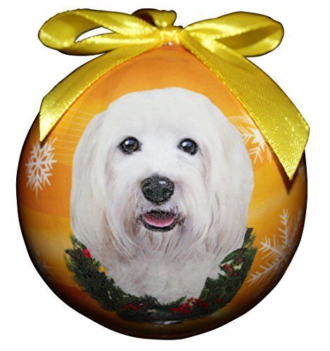 "Havanese Christmas Ornament" Shatter Proof Ball Easy To Personalize