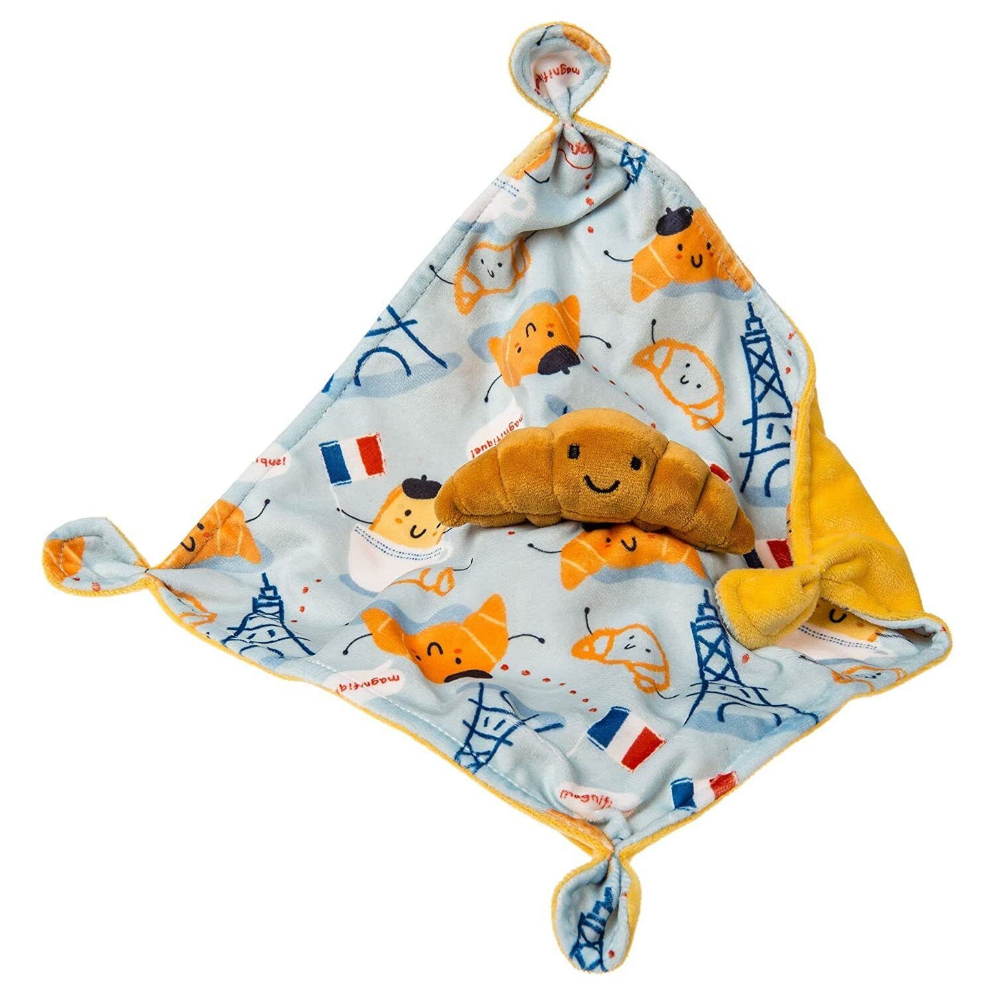 Mary Meyer Sweet Soothie Security Blanket, 10 x 10-inches, Croissant