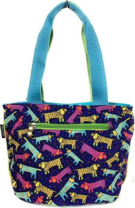 Laurel Burch Canine Family Medium Tote Bag, 14.5" x 10" x 6.25"