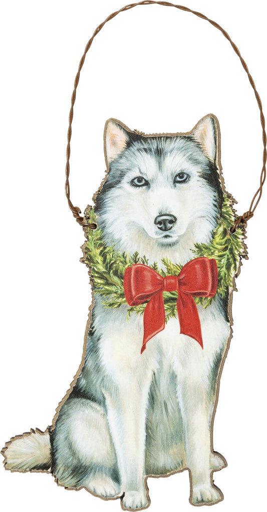 Primitives By Kathy Husky Christmas Ornament