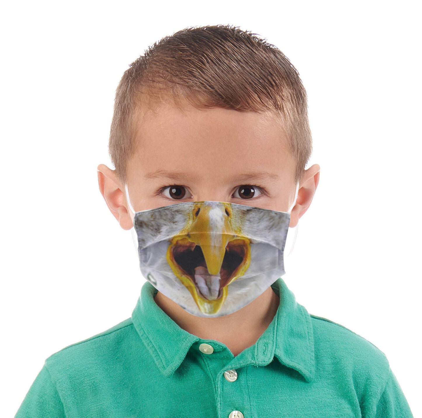 Wildlife Artists Fun Youth Animal Face Masks, Washable, Reusable - Eagle