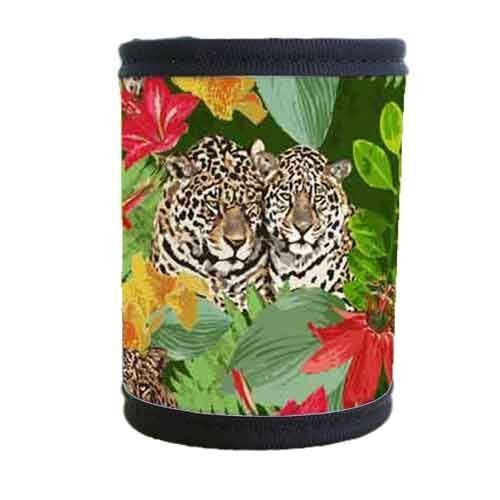 Hook and Loop Beverage Insulator Canholder Wrap-Around Koozie - Tigers