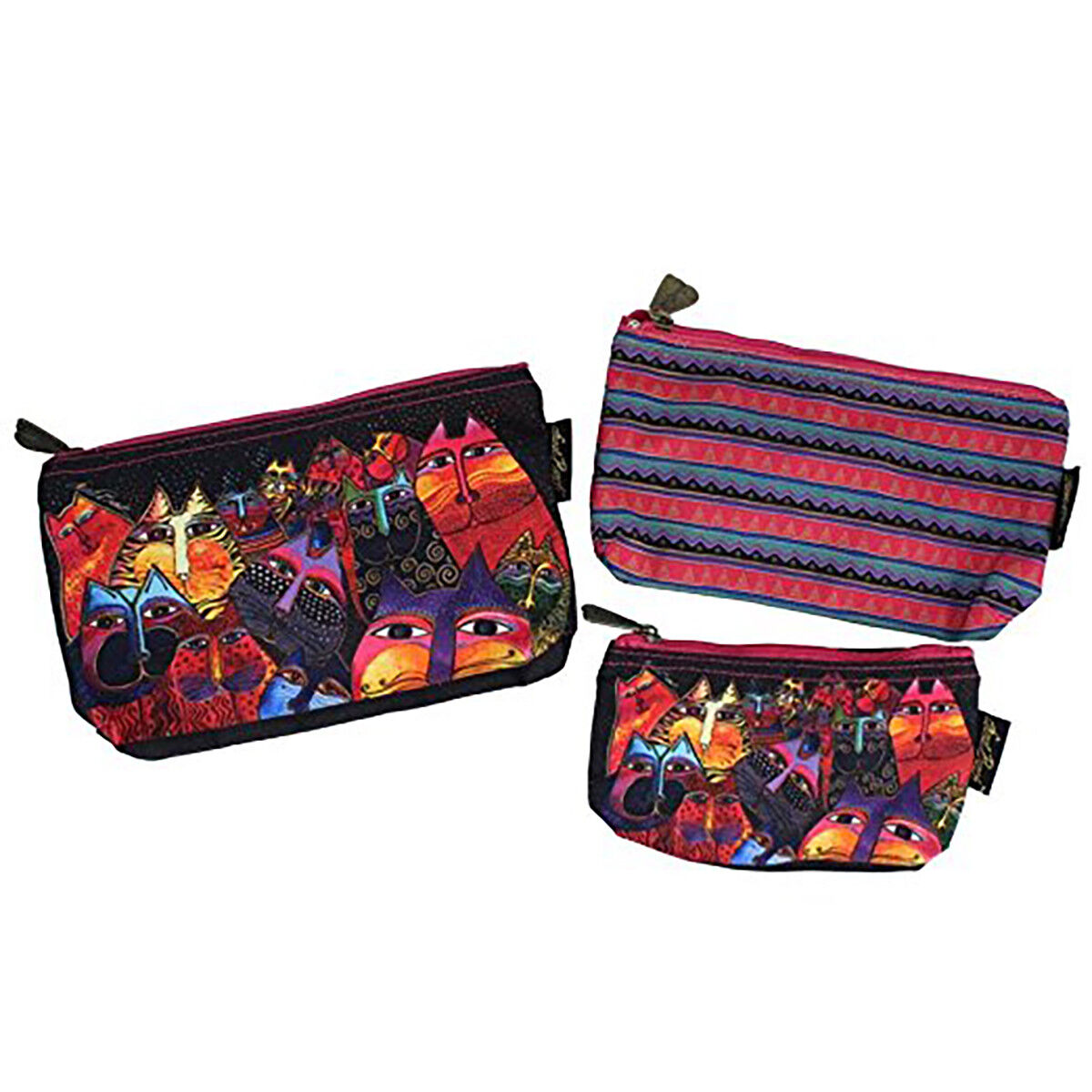 Laurel Burch Cosmetic Bags 3/Pkg-Fantasticats