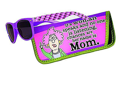 Spoontiques Aunty Acid Mom Sunglasses with Coordinating Soft Sunglass Case