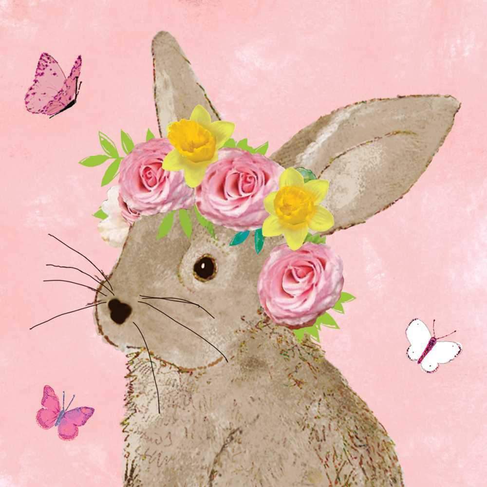 Paperproducts Design Easter Beauty Beverage Napkin, 5" x 5", Multicolor