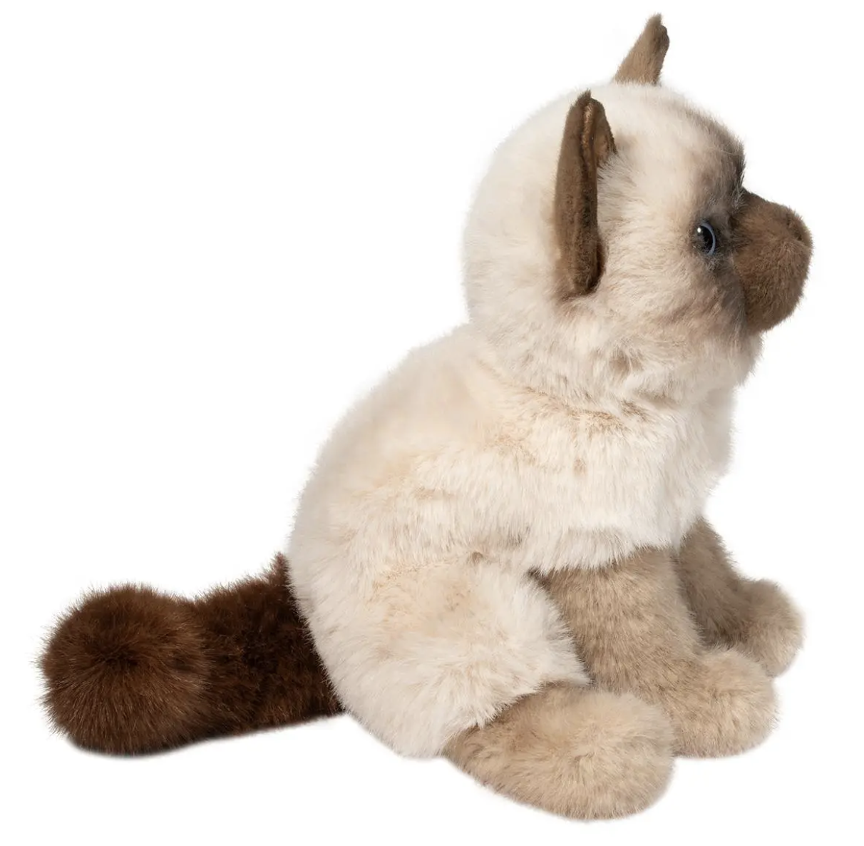 Douglas Cuddle Toys Fu Siamese Cat Plush Stuffed Animal, 9" tall sitting