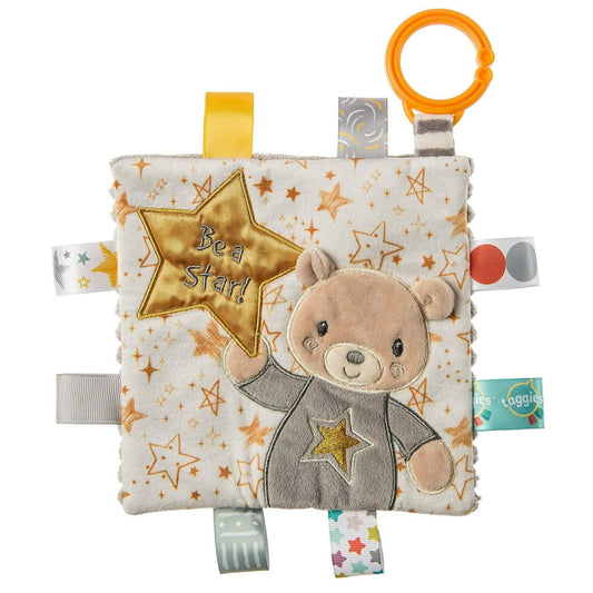Taggies Crinkle Me Baby Paper and Squeaker Soft Toy, 6.5-Inches, Be a Star Bear