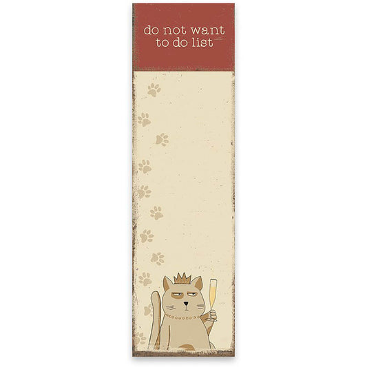 Primitives by Kathy - Do Not Want To Do List Cat with Champagne List Notepad