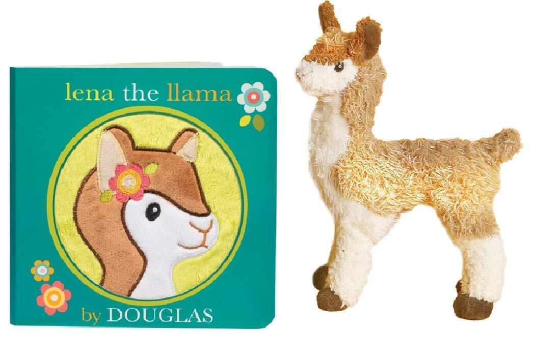 Douglas Cuddle Toys Lena Llama, 7" and Lena Hardcover Board Book