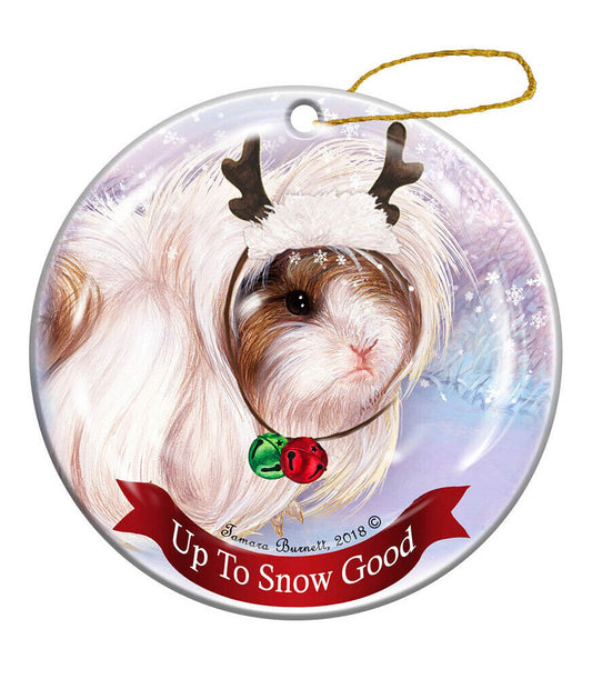 Holiday Pet Gifts Guinea Pig Peruvian Porcelain Christmas Ornament