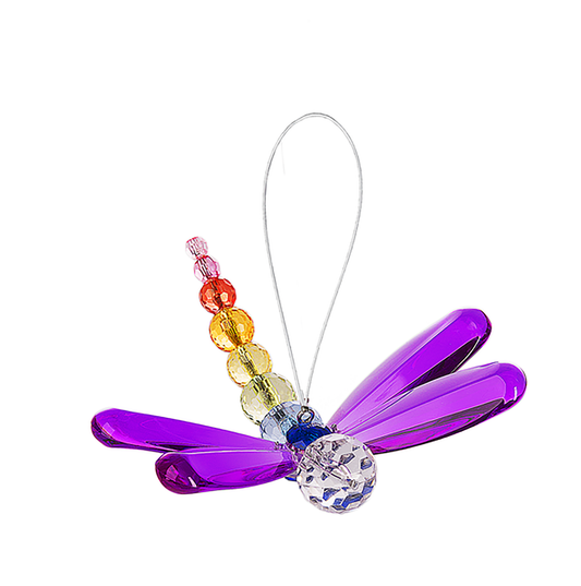 Ganz Crystal Expressions Small Beaded Dragonfly Ornament/Sun-catcher (Purple)