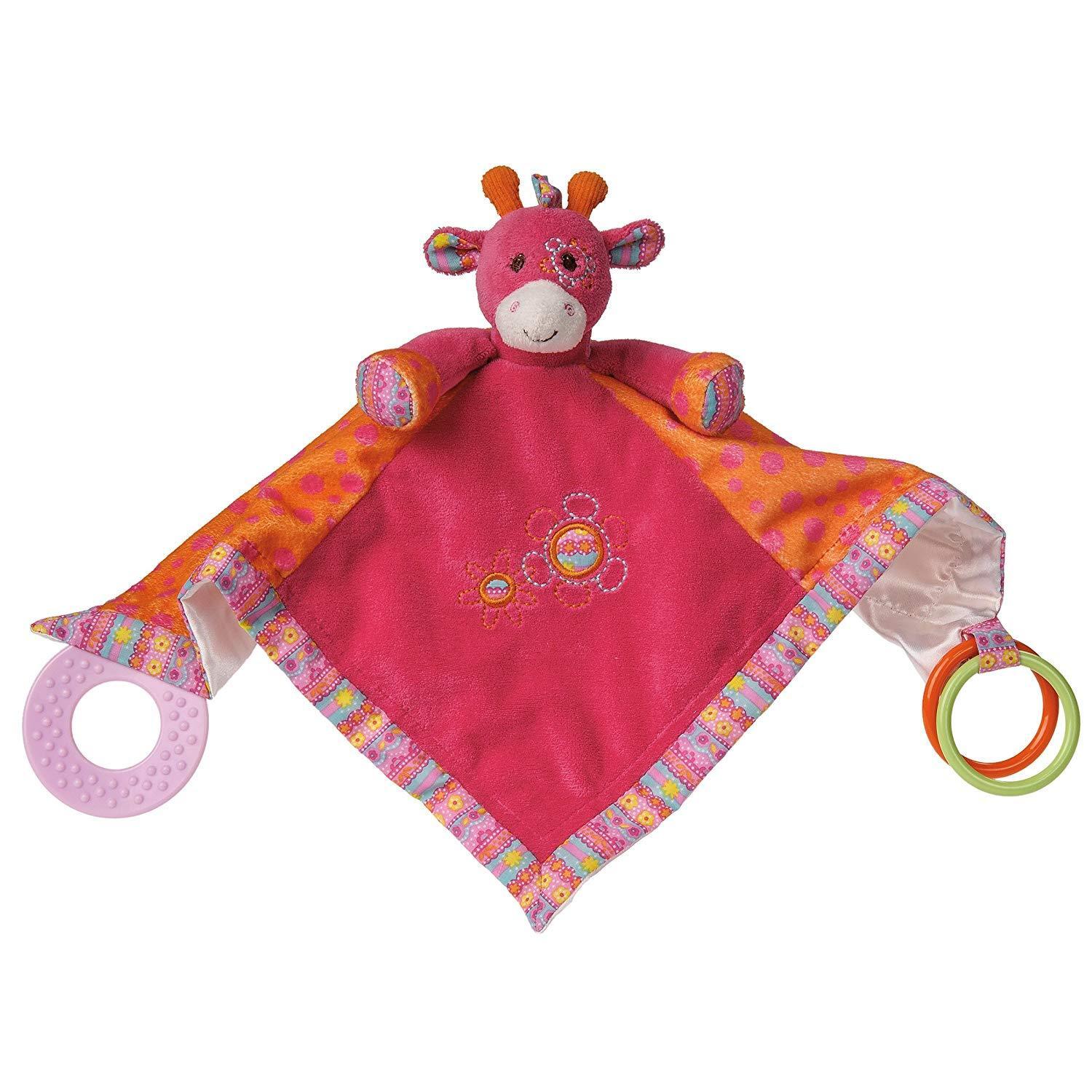 Mary Meyer Jasmine Pink Giraffe Plush Activity Blanket